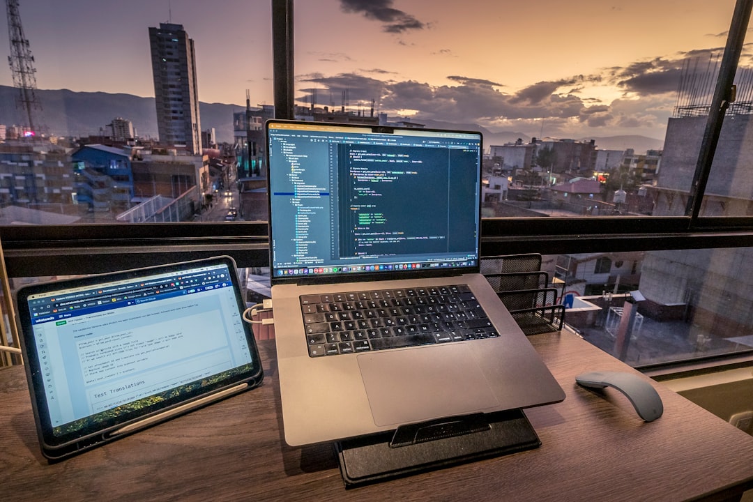 japanese software engineer office laptop