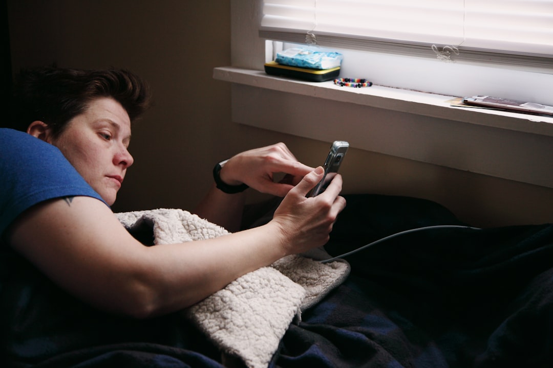 smartphone late night bed