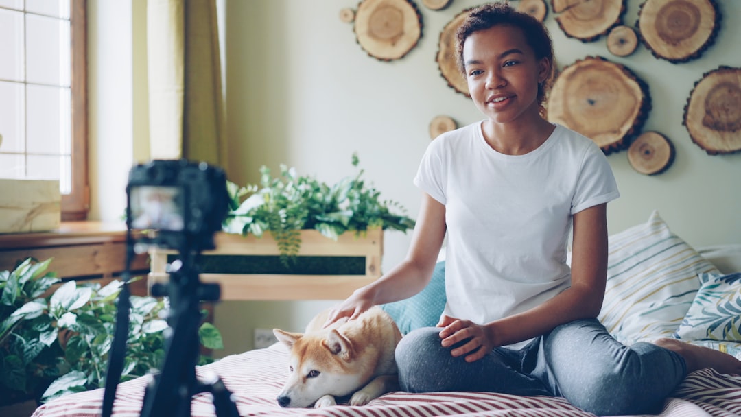 japanese woman taking online interview at home