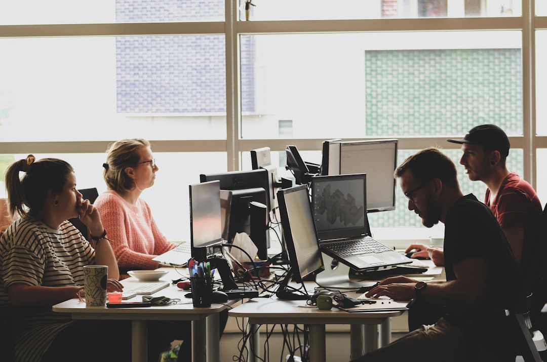 diverse office workers in their 40s