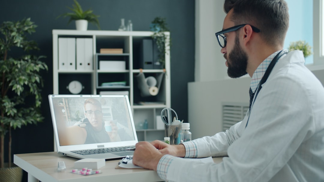 online meeting consultation laptop