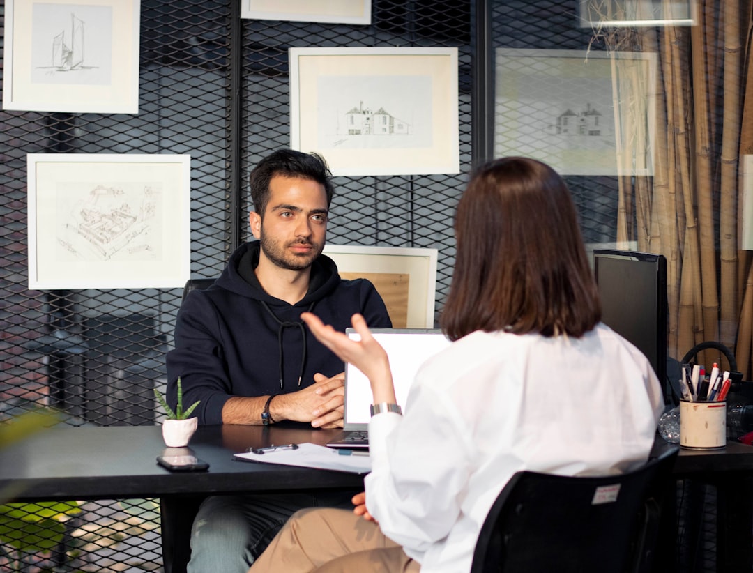 career consultant meeting interview office