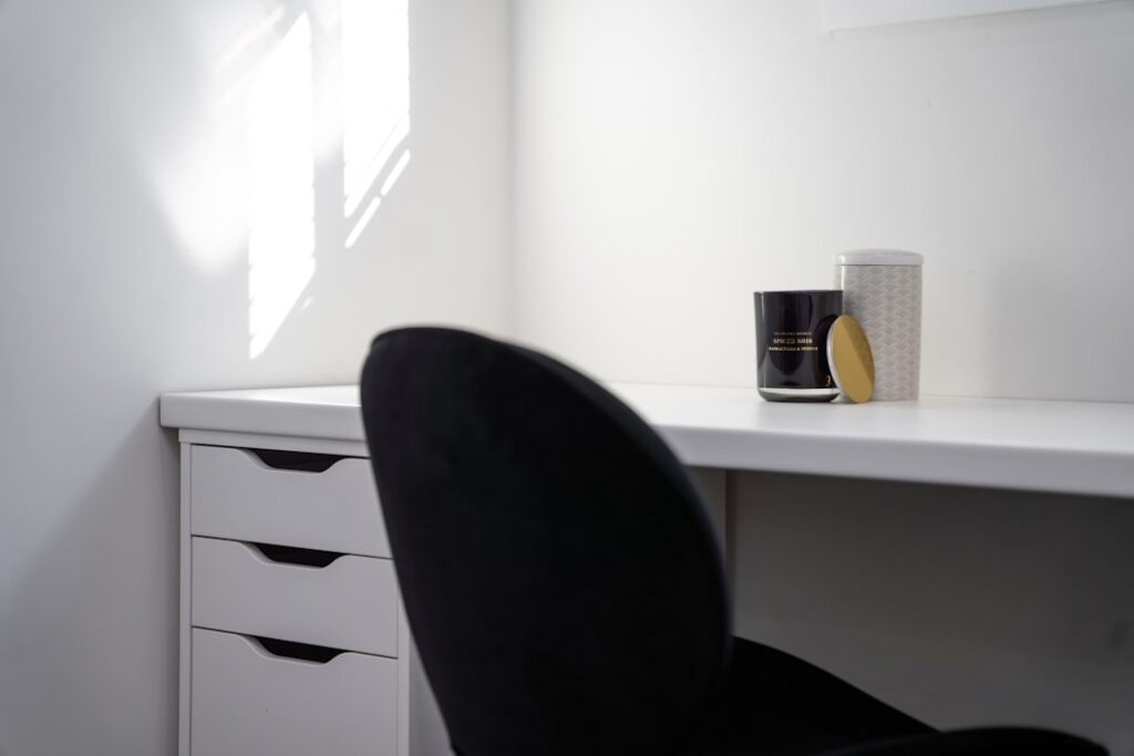 early morning coffee study desk