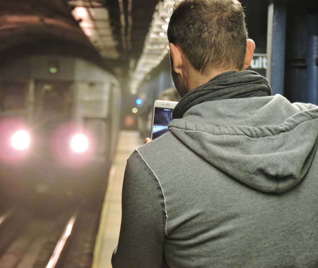 commuter smartphone train morning