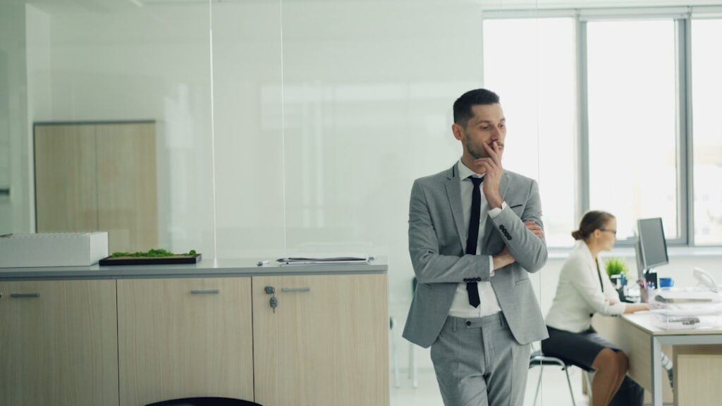 businessman comparison strategy office