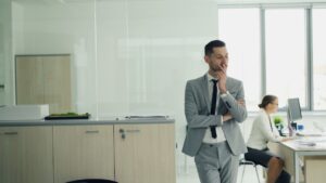 businessman comparison strategy office