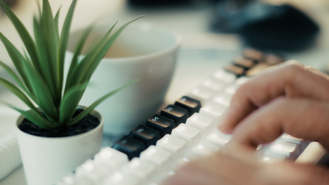 freelance writer typing keyboard