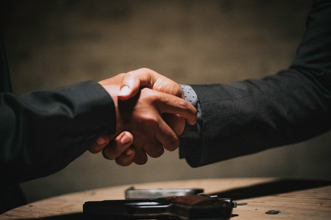 career change success interview handshake