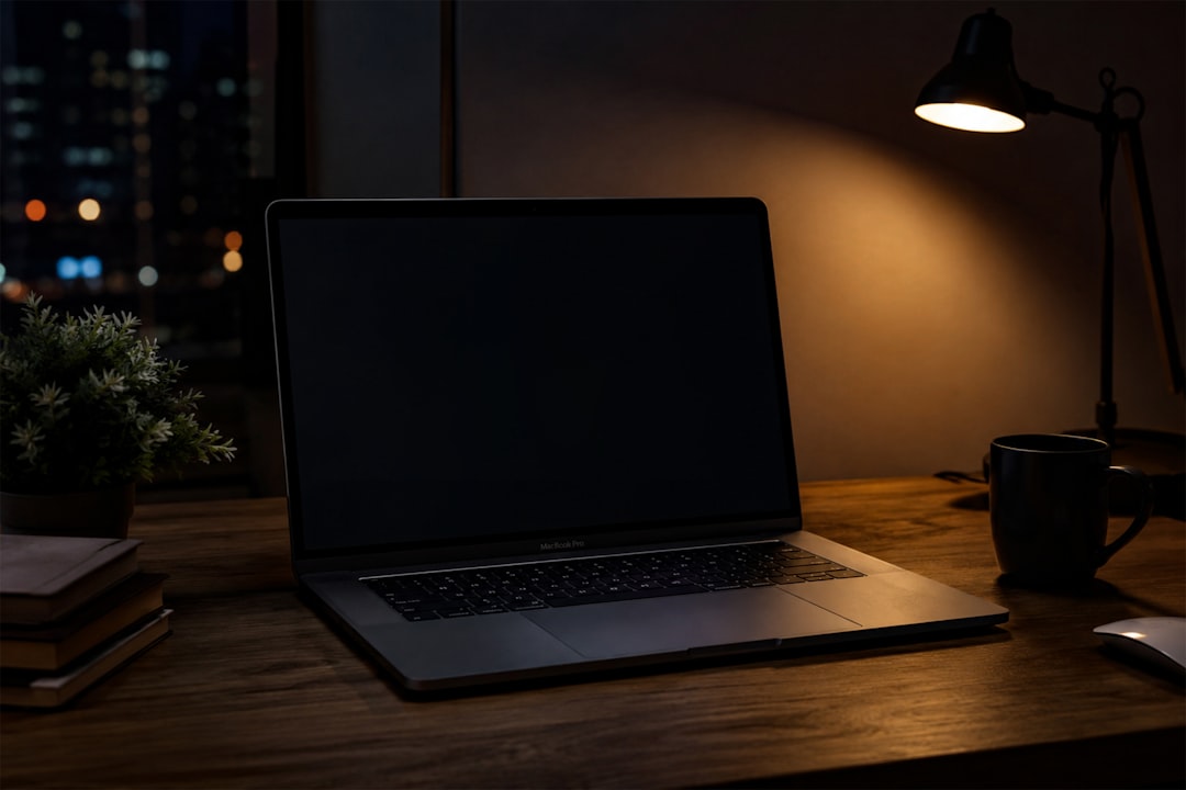 laptop coffee freelance workspace