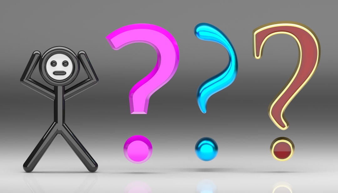 question mark thinking businessman