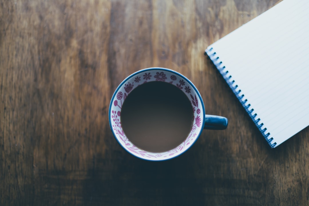 reflection thinking notebook coffee