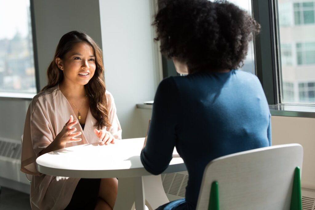 developer career change interview office meeting