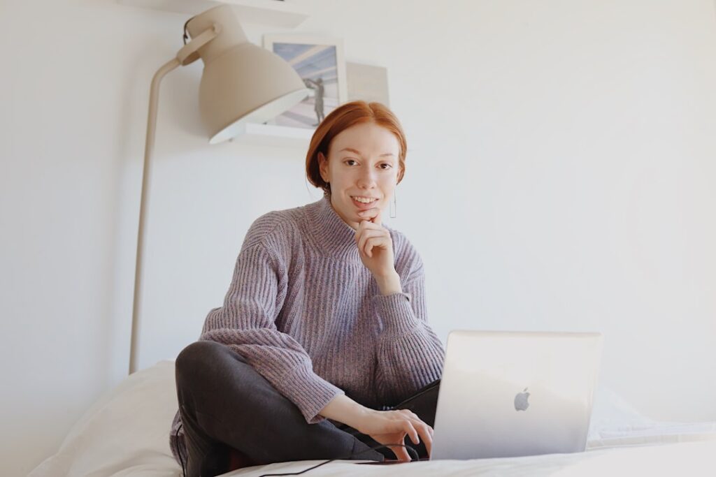 japanese government office worker thinking laptop