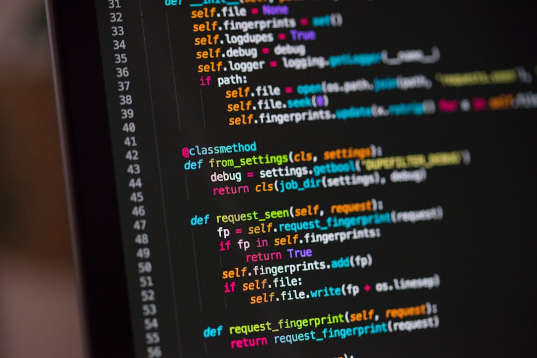 game engine code on monitor