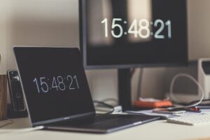 freelance designer working home