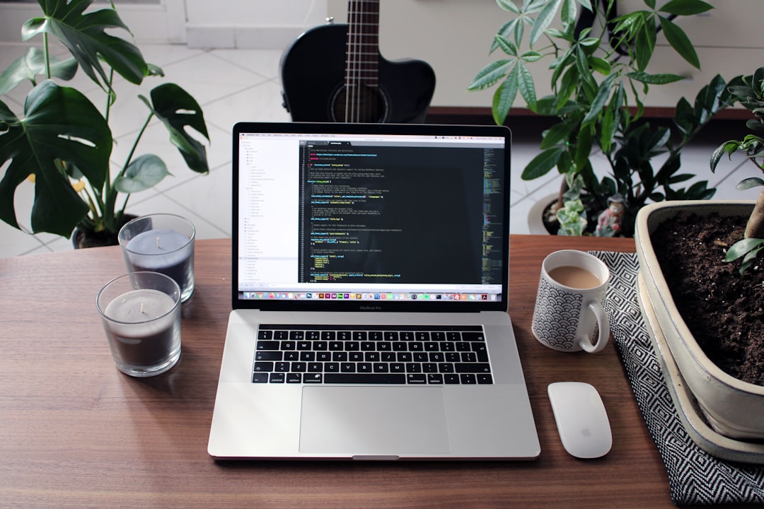 javascript react code laptop