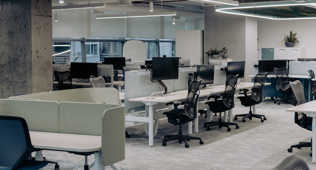 office empty desk layoff