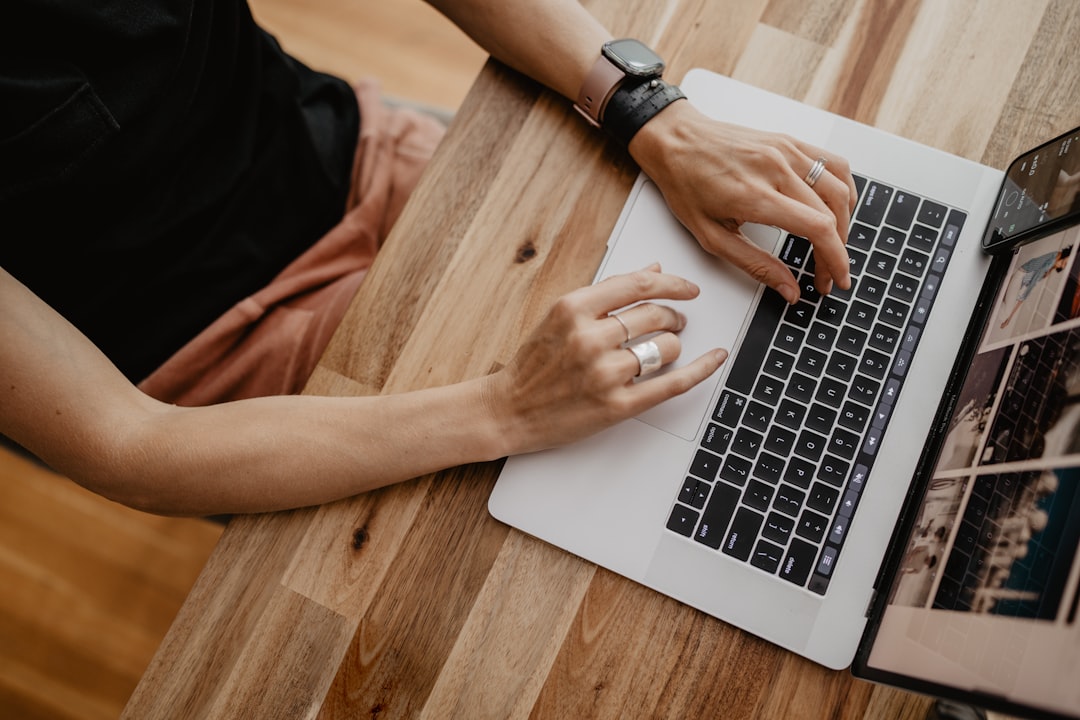 woman working remote home office
