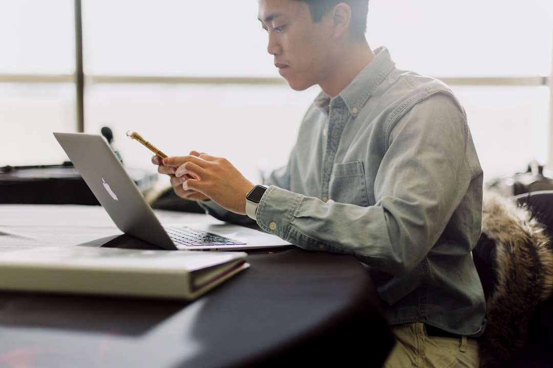 japanese businessman laptop digital training