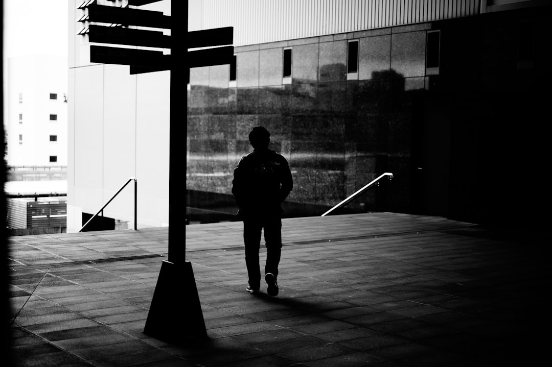 man thinking decision crossroads