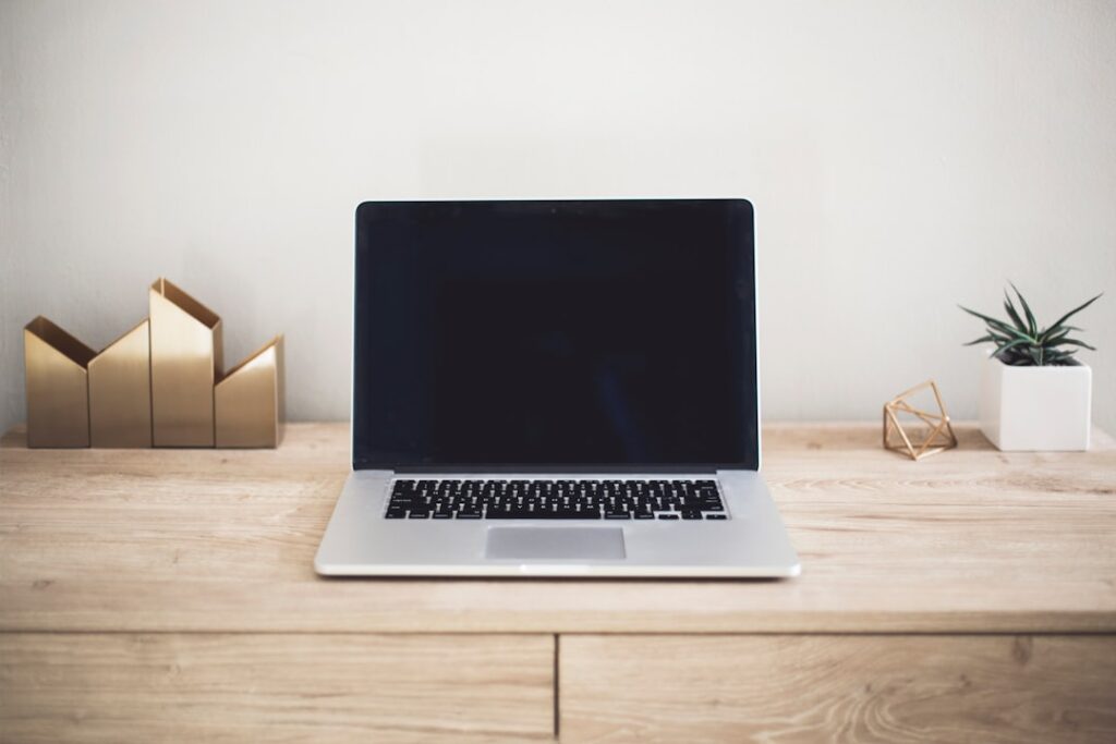 freelance writer laptop home