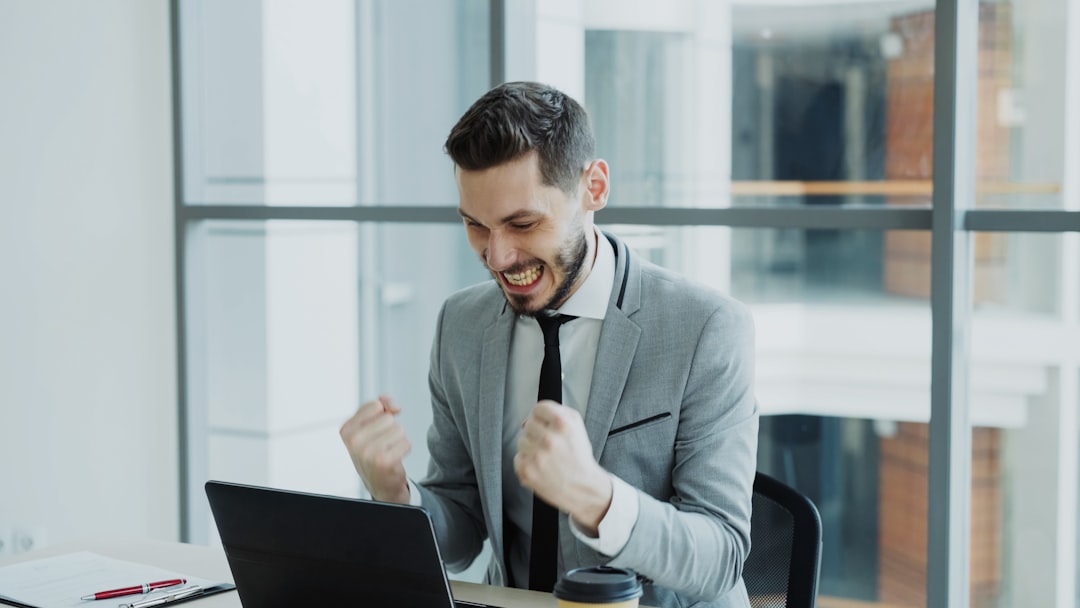 career goal achievement laptop