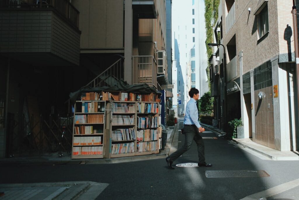 japanese businessman study books license comparison