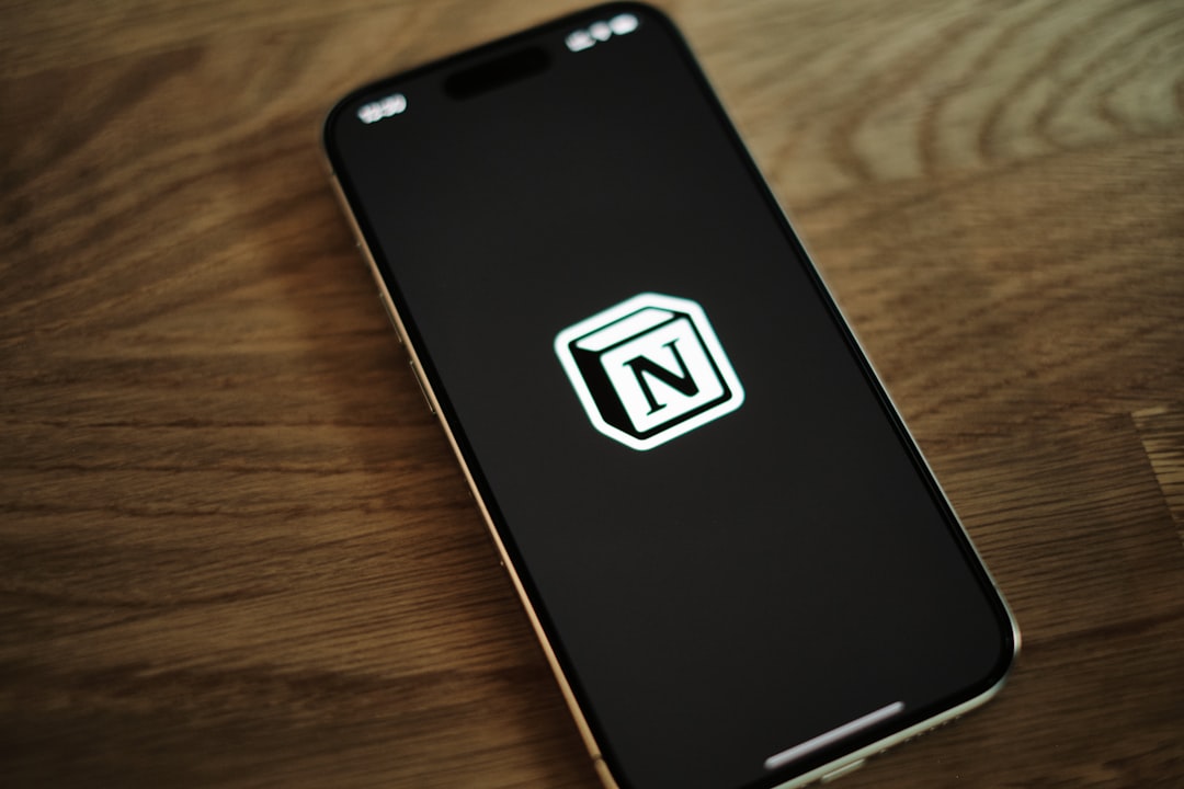 notion app workspace laptop productivity