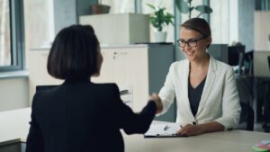 job interview office two people