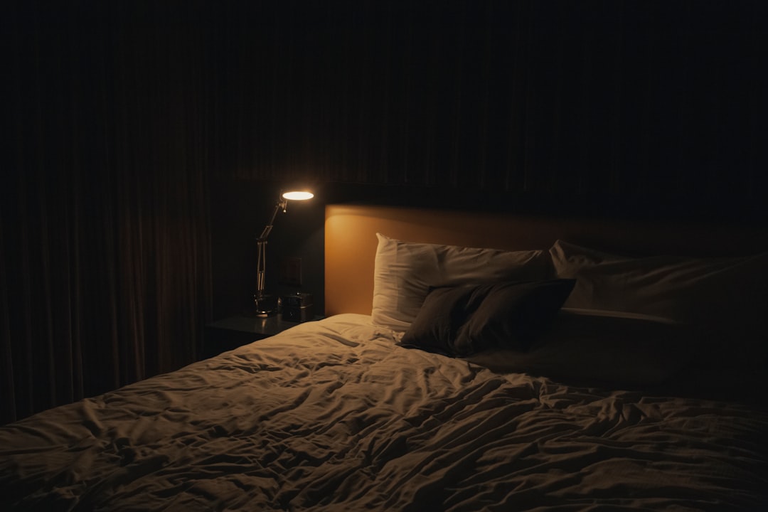 bedroom evening warm light
