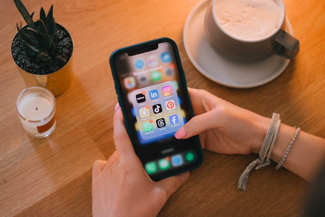 smartphone social media post coffee