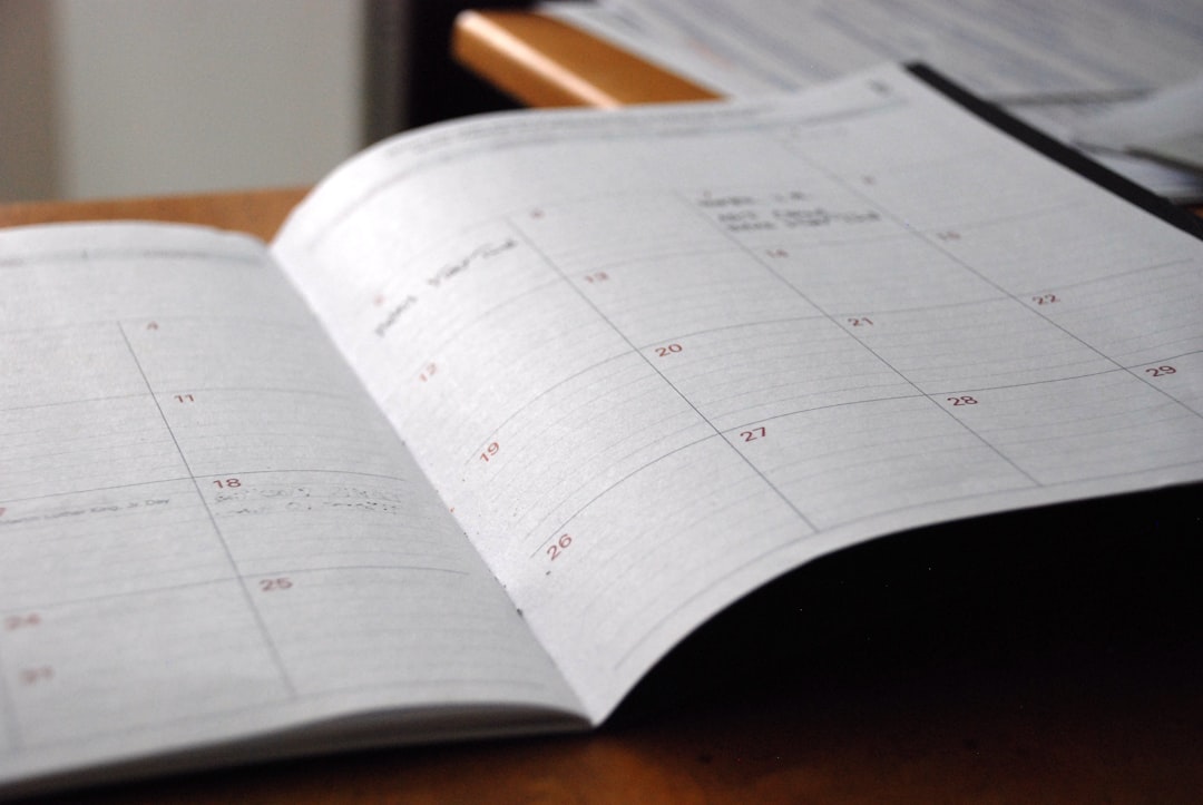 weekly planner calendar routine