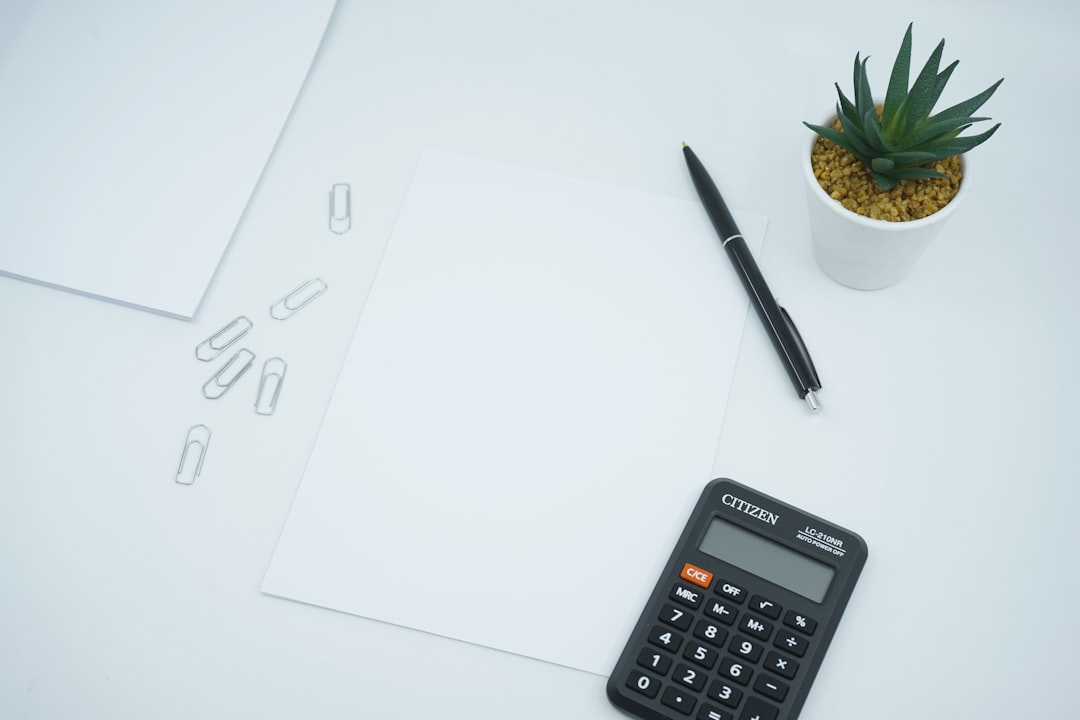 calculator money budget desk