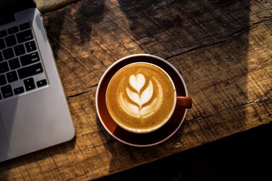 freelance laptop coffee work