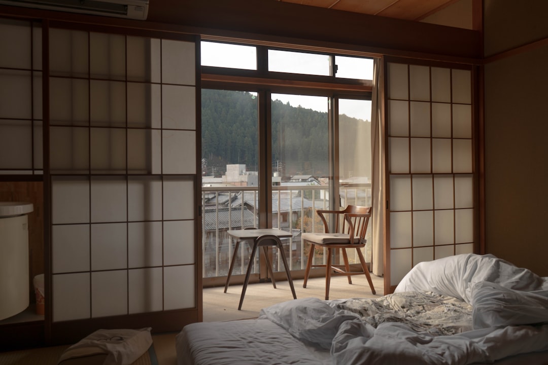 early morning coffee laptop japanese home