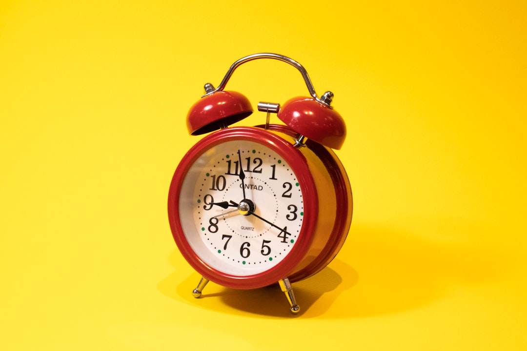 morning routine alarm clock desk