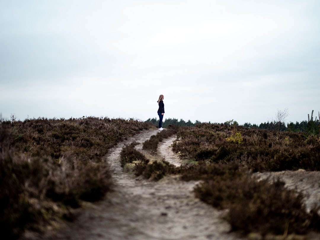 person choosing path business decision