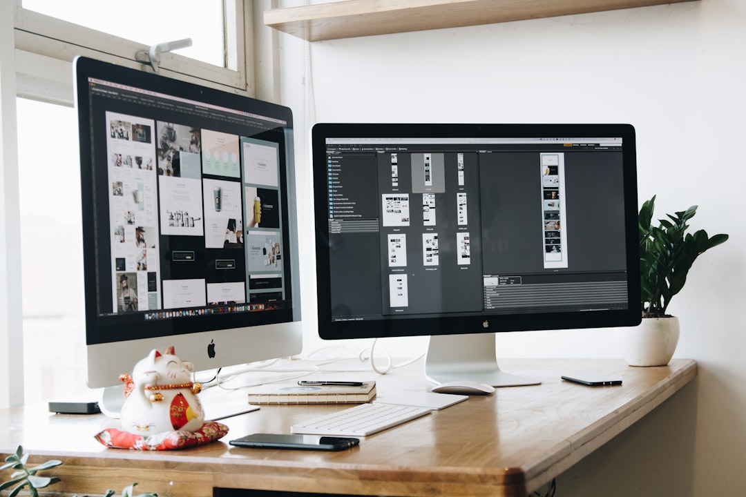 web design workspace laptop