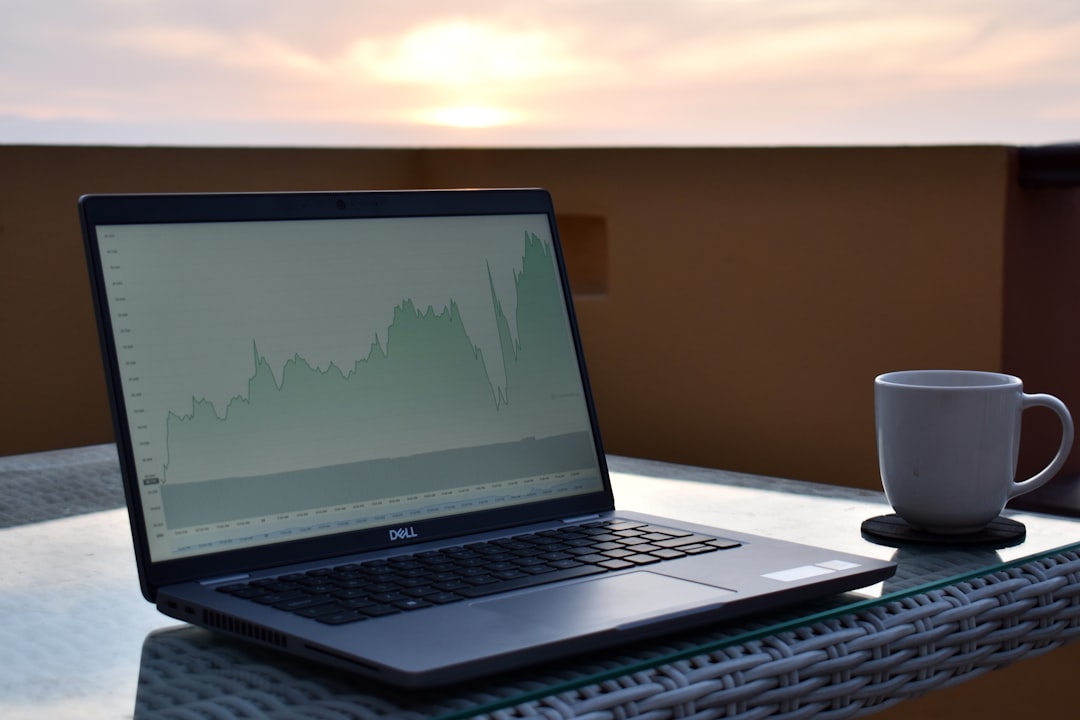 early morning coffee laptop sunrise