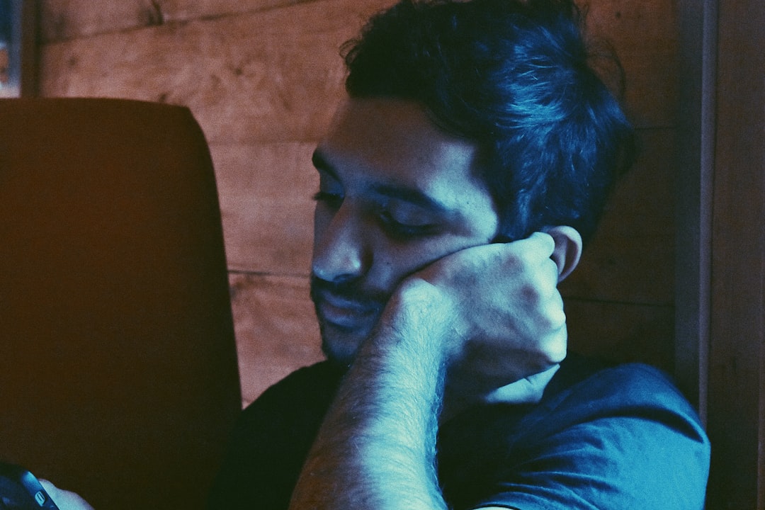tired businessman laptop night