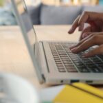 woman laptop online learning home