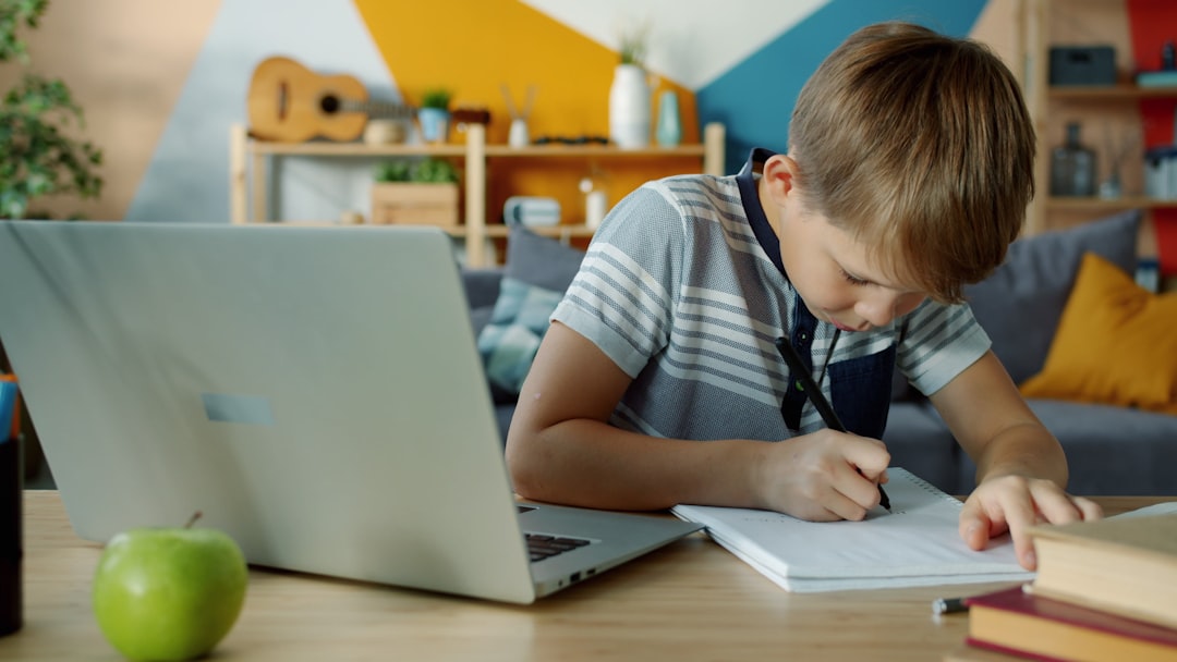 english learning app online lesson laptop