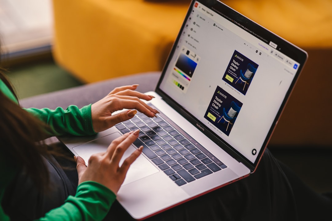 person comparing freelance platforms on laptop