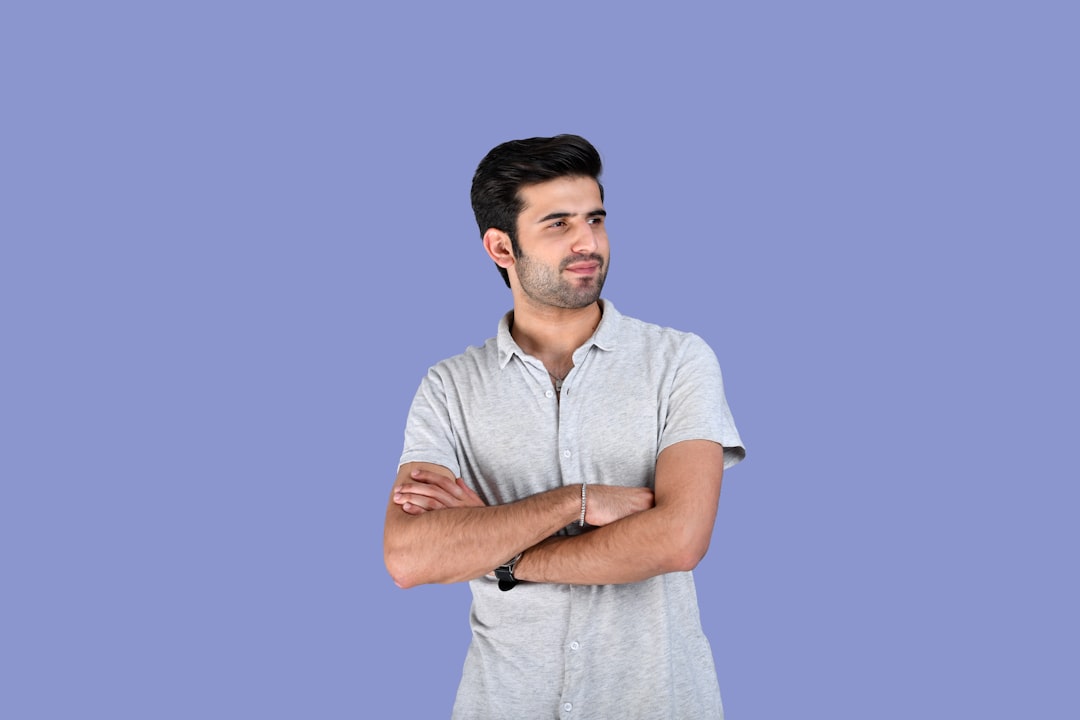 confident young man decision making
