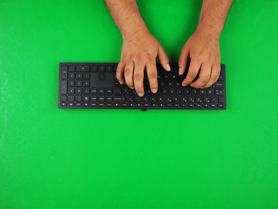data entry keyboard typing hands