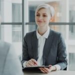 middle aged businessman job interview office