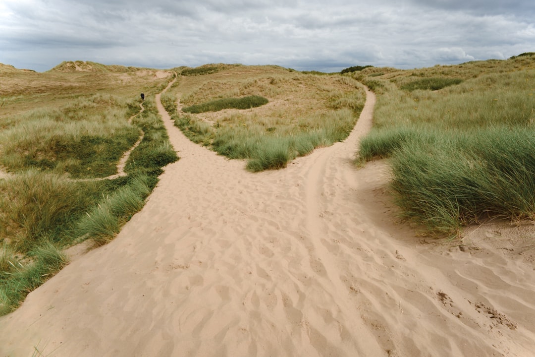 person choosing two paths decision