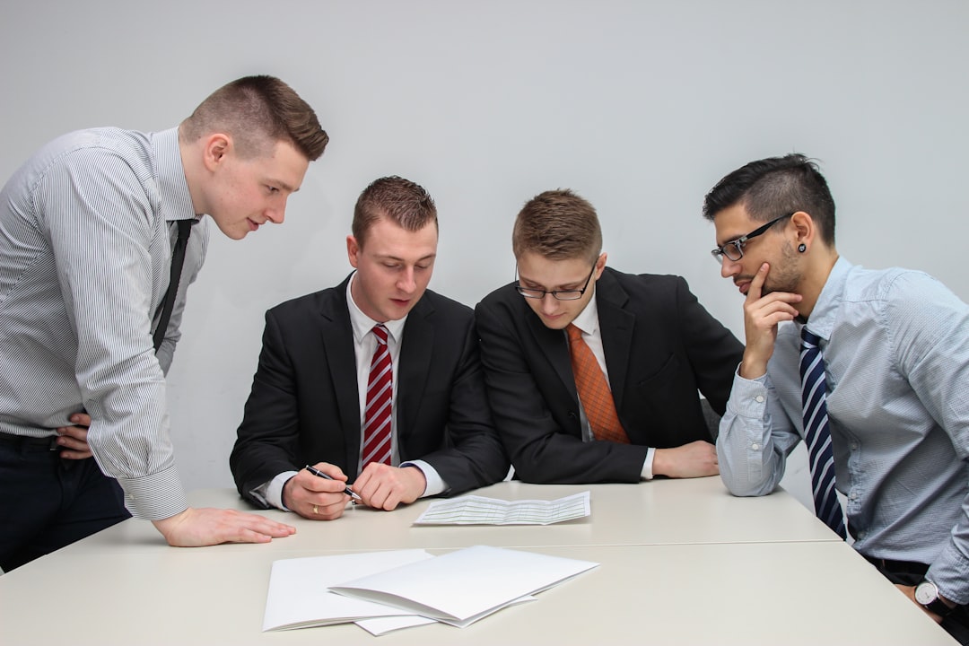 businessman confident office meeting