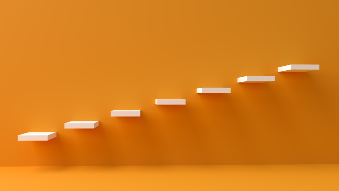 career growth arrow rising stairs concept