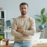 confident businessman in his 40s office